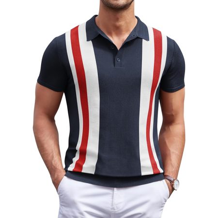 vintage-knitted-striped-short-sleeves