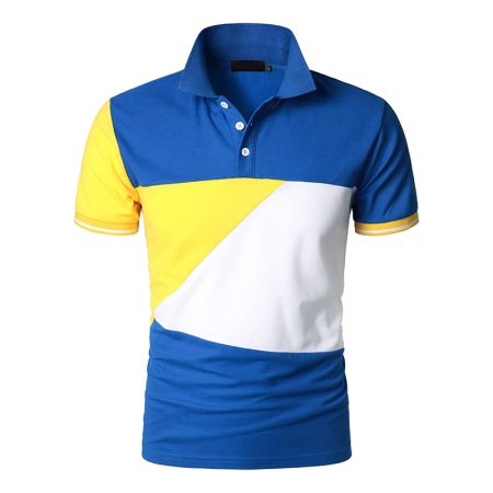 contrast-color-stretch-short-sleeves