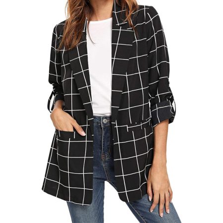 womens-lightweight-plaid-suit-jacket