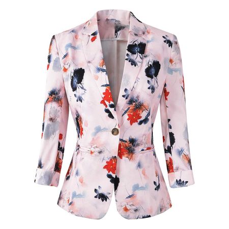 new-printed-button-suit-jacket-for-women