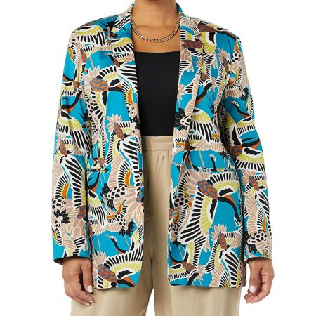 womens-printed-lapel-suit-jacket