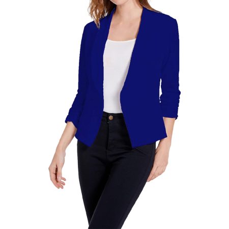 pleated-sleeve-business-casual-blazer