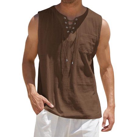 mens-casual-lace-up-sleeveless-vest
