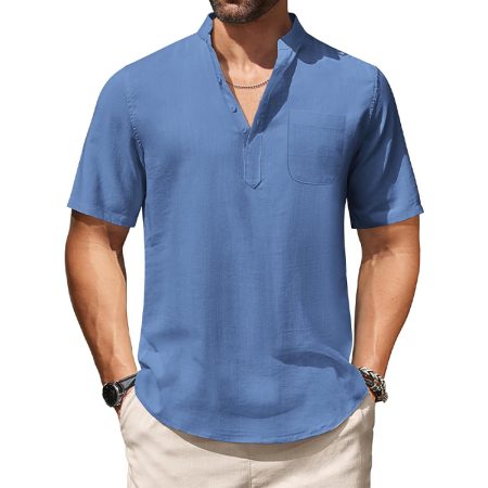 fashion-summer-button-short-sleeve