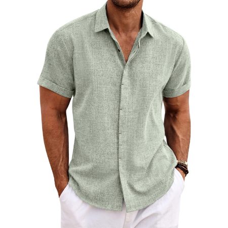 lapel-cotton-and-linen-casual-shirt