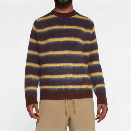 mens-crew-neck-knitted-mohair-sweater