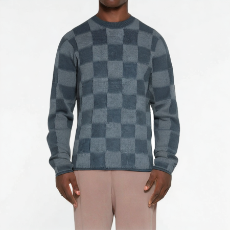 mens-plaid-square-round-neck-cashmere-sweater