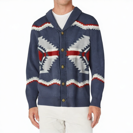 mens-lapel-jacquard-knit-cardigan