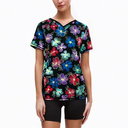 pattern-v-neck-printed-short-sleeved-t-shirt