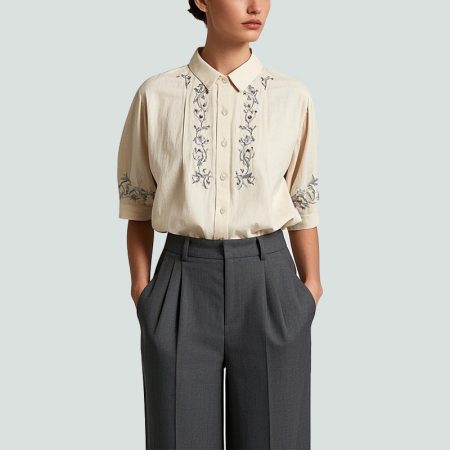 womens-floral-elegant-short-sleeve-shirt