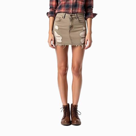 womens-casual-elastic-short-length-denim-skirt