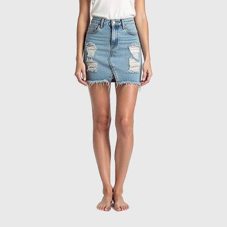 womens-copper-ripped-mini-short-length-denim-skirt