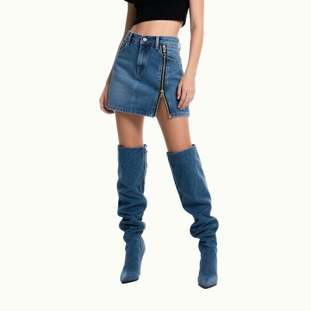 womens-asymmetric-zipper-short-length-denim-skirt