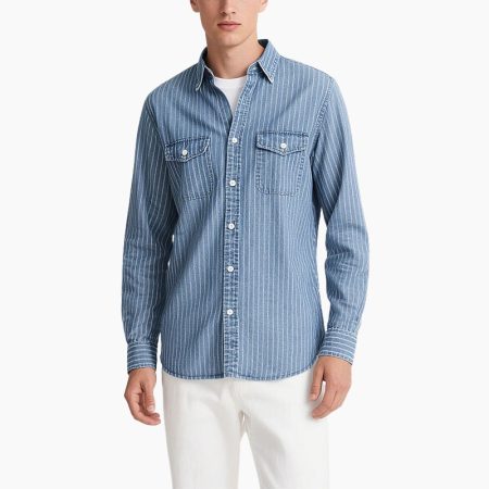 mens-fashionable-striped-long-sleeved-denim-shirt