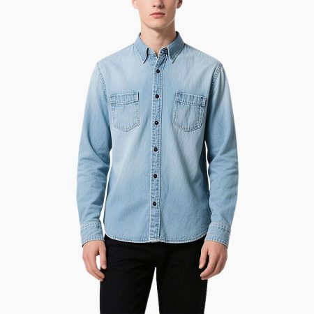 mens-classic-button-down-long-sleeved-denim-shirt