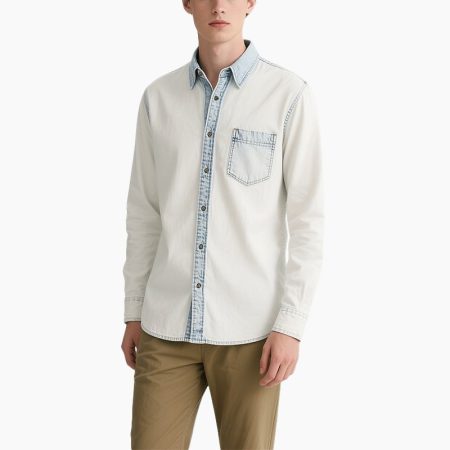 mens-simple-and-exquisite-long-sleeved-denim-shirt