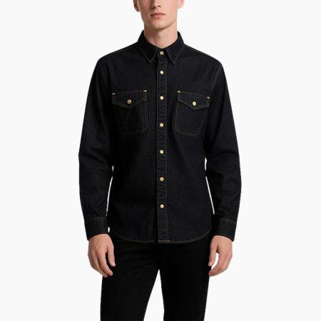 mens-slim-long-sleeved-denim-shirt-fashionable-cut