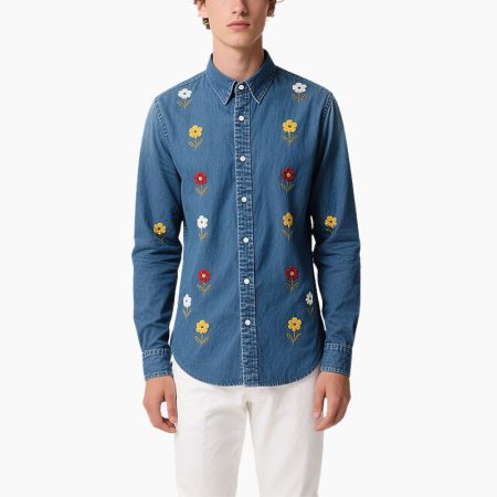 mens-regular-fit-long-sleeved-denim-shirt-with-flower-embroidery