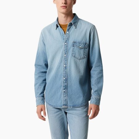 casual-style-mens-light-colored-long-sleeved-denim-shirt