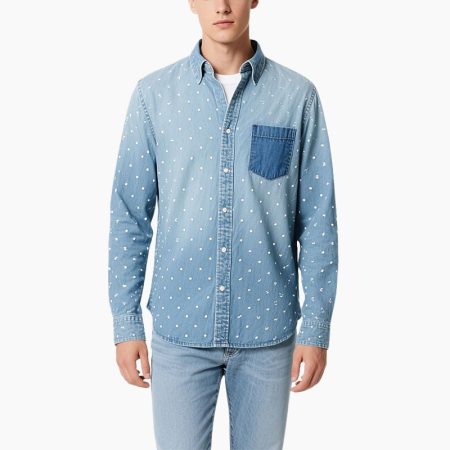 mens-classic-blue-polka-dot-design-long-sleeved-denim-shirt