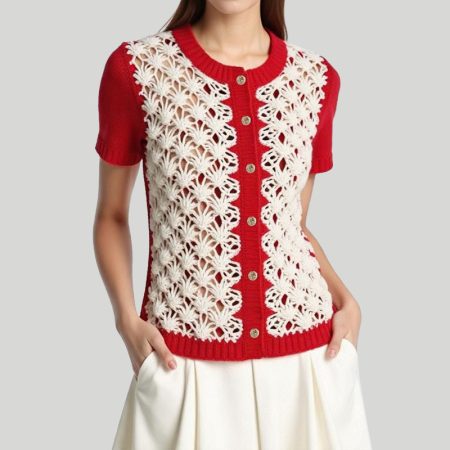 slimming-and-slim-womens-knitted-short-sleeved-top