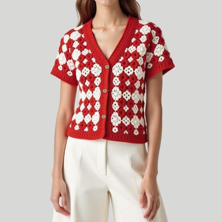 womens-knitted-cardigan-short-sleeved-top