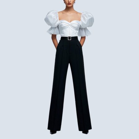 womens-classic-elegant-ballon-sleeves-top