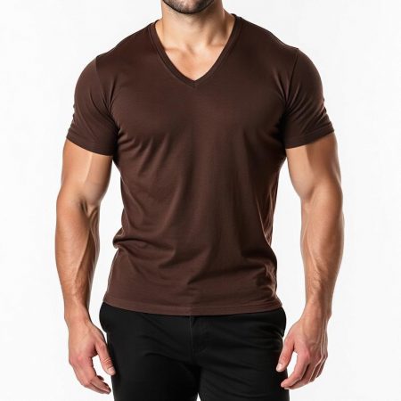 short-sleeved-casual-mens-slim-solid-color-t-shirt