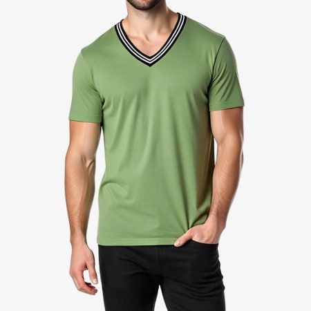 v-neck-short-sleeved-breathable-anti-wrinkle-soft-fit