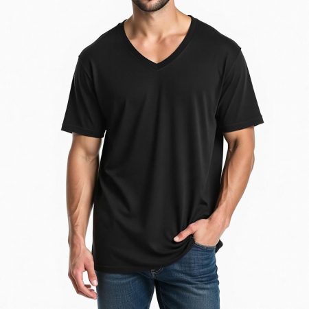 mens-v-neck-t-shirt-comfortable-and-fashionable-short-sleeved