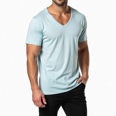 breathable-and-sweat-absorbent-mens-v-neck-t-shirt