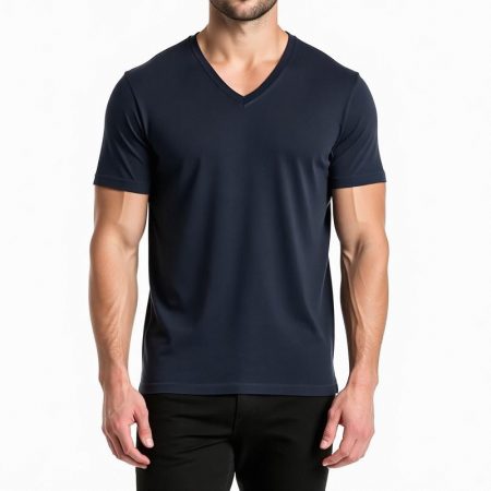 casual-mens-v-neck-solid-color-t-shirt