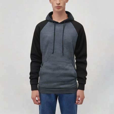 mens-elastic-solid-pullover-hoodie