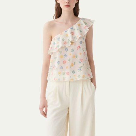 womens-floral-fashion-one-shoulder-top