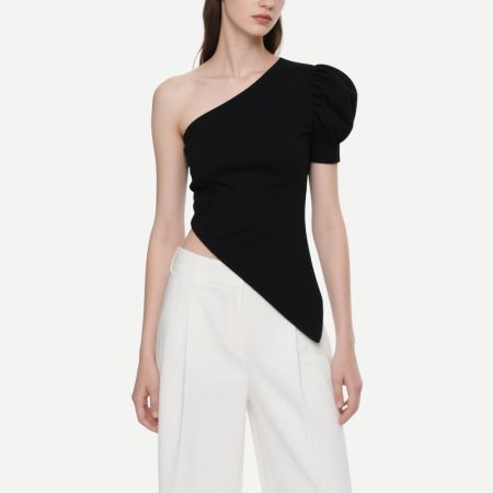 vintage-high-end-womens-one-shoulder-top