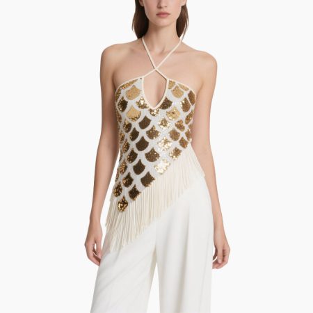 womens-sequined-shiny-one-shoulder-top