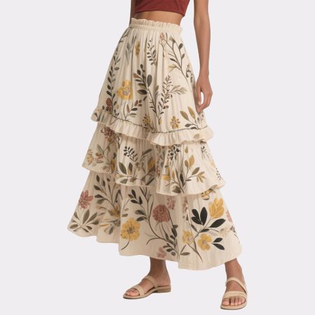 multi-layered-floral-maxi-skirts