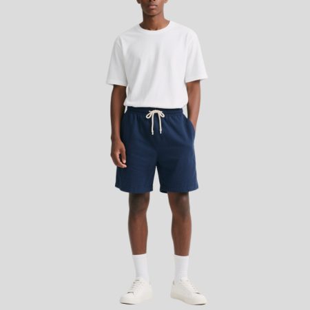 simple-solid-color-mens-drawstring-shorts