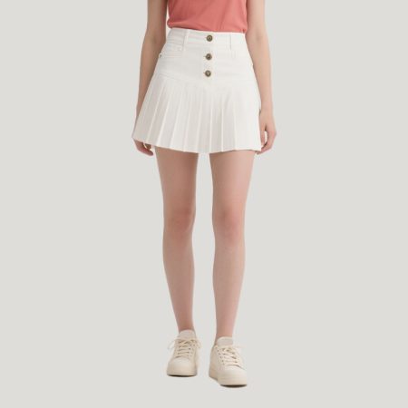 fashion-women-pleated-skirt-button-up-mini-skirt