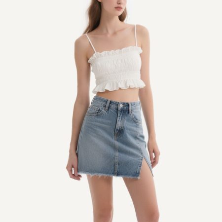 womens-slim-slit-denim-mini-skirt