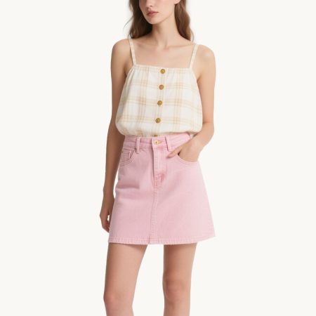 womens-solid-elegant-denim-mini-skirt