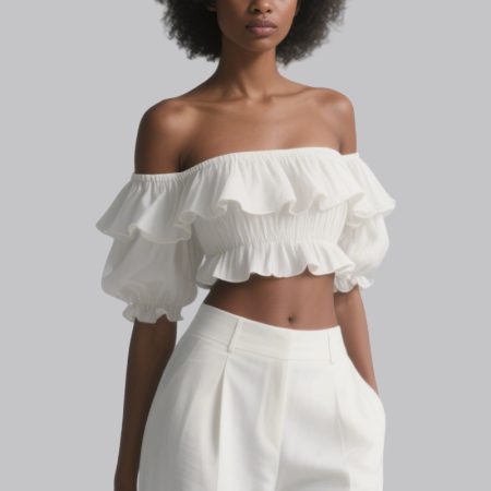 casual-summer-off-the-shoulder-shirred-short-gathered-sleeve-crop-top