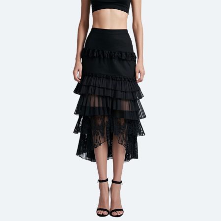 summer-fashion-skirt-with-elastic-waist-cascading-ruffle-breathable