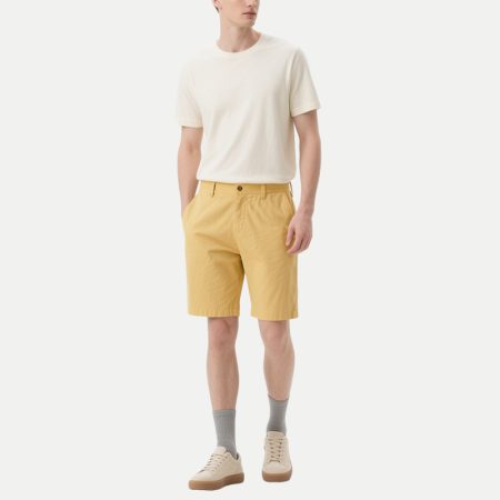 bright-colors-popular-mens-yellow-twill-summer-shorts