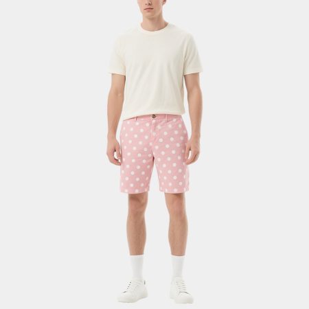 pink-and-white-polka-dots-stylish-mens-summer-twill-shorts