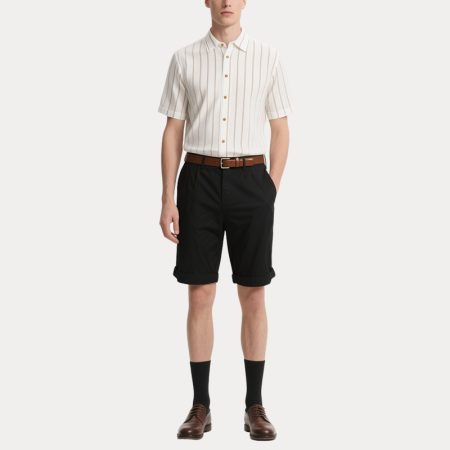 retro-curled-hem-mens-black-twill-shorts