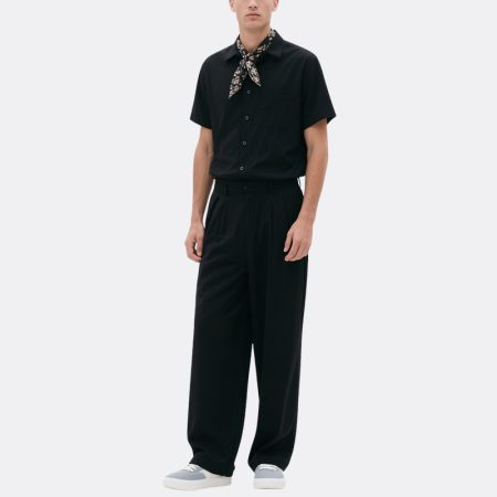 black-short-sleeve-mens-summer-two-piece-set