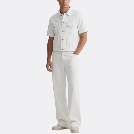 white-denim-mens-summer-two-piece-set-short-sleeve-top-pant