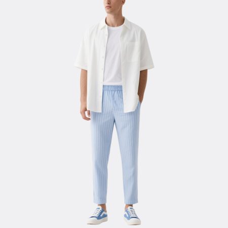 mens-white-blue-stripe-casual-suit-loose-vertical