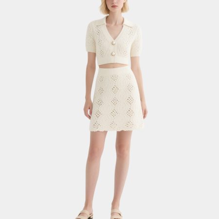 cream-white-hollow-short-cardigan-a-line-skirt-set